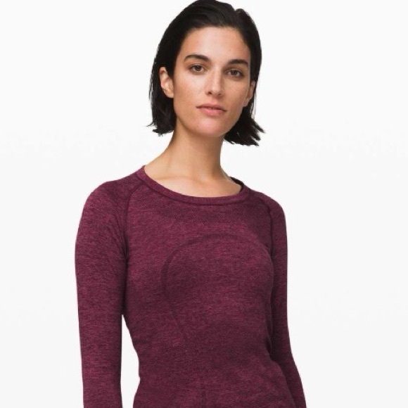Lululemon swiftly tech long sleeve crew misty merlot maroon women’s race length - Picture 1 of 4